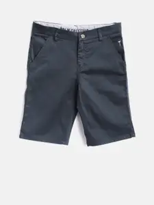Palm Tree Boys Navy Blue Solid Regular Fit Chino Shorts
