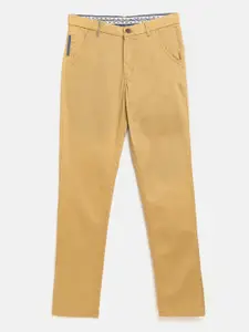 Palm Tree Boys Khaki Slim Fit Solid Regular Trousers