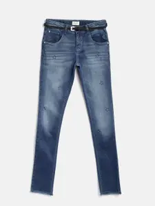 Gini and Jony Girls Navy Regular Fit Mid-Rise Clean Look Stretchable Jeans