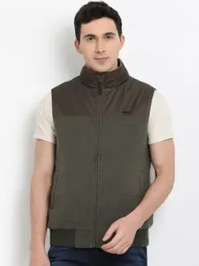 t-base Men Mustard Solid Reversible Padded Jacket