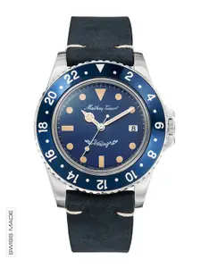 Mathey-Tissot Swiss Made Men Rolly Vintage Blue Dial Watch H900ALBU