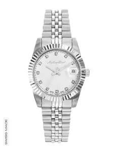 Mathey-Tissot Swiss Made Women Rolly III Crystal Silver Dial Watch D810AI