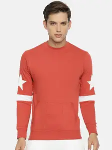 ARISE Men Red Solid Sweatshirt