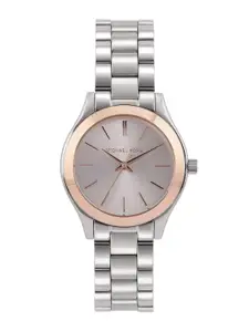 Michael Kors Women Silver-Toned Factory Serviced Analogue Watch MK3514