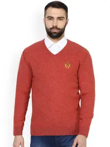 Red Tape Men Red Solid Woolen Pullover