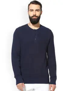 Red Tape Men Blue Solid Pullover