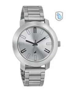 Fastrack Men Silver-Toned Dial Watch 3120SM01