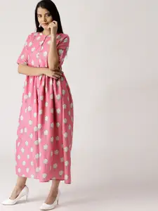 Libas Women Pink Printed Maxi Dress