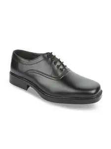Fortune By Liberty Mens Black Leather Formal Oxfords