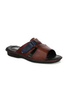 Coolers Men Tan Comfort Leather Sandals