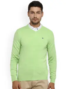 Red Tape Men Green Solid Pullover