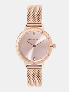 GIORDANO Women Rose Gold Analogue Watch