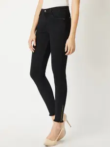 Miss Chase Women Black Slim Fit High-Rise Clean Look Jeans