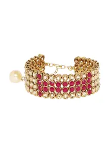 Zaveri Pearls Gold-Plated Link Bracelet