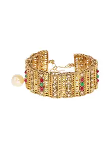 Zaveri Pearls Gold-Plated Link Bracelet