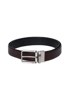 U.S. Polo Assn. Men Brown & Black Solid Reversible Leather Belt