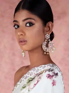 Fida Gold-Toned Contemporary Drop Earrings