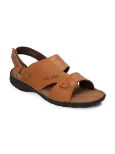 Red Chief Men Tan Leather Comfort Sandals