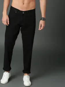 Roadster Men Black Slim Fit Mid-Rise Clean Look Jeans