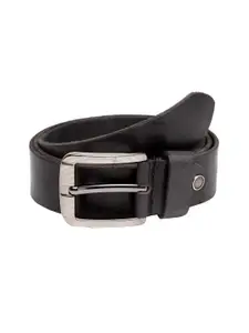 Teakwood Leathers Men Black Solid Belt