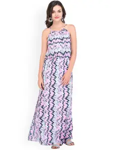 PURYS Women Multicoloured Printed Maxi Dress