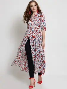 Sera Women White Printed Maxi Top