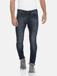Pepe Jeans Men Blue Alix Cane Skinny Fit Low-Rise Clean Look Stretchable Jeans