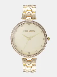 Steve Madden Women Gold-Toned Analogue Watch SMW179G