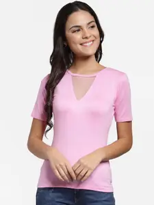 Cation Women Pink Solid Top