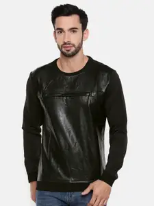 The Indian Garage Co Men Black Solid Sweatshirt