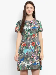 Zima Leto Women Multicoloured  Printed A-Line Dress