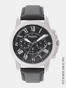Fossil Men Black Factory Serviced Chronograph Watch FS4812