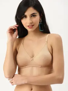 DressBerry Beige Solid Non-Wired Non Padded Everyday Bra 029B