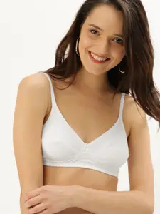 DressBerry White Solid Non-Wired Non Padded Everyday Bra DB-CS-001C