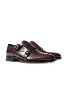 Rapawalk Burgundy Handcrafted Standard Width Leather Monks