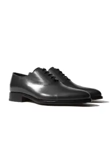 Rapawalk Grey Handcrafted Standard Width Leather Oxfords