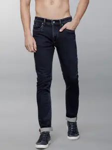 LOCOMOTIVE Men Blue Slim Fit Mid-Rise Clean Look Stretchable Jeans