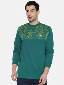 Wildcraft Men Green Printed Sweatshirt