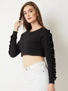 Miss Chase Women Black Solid Top