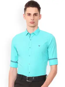 Allen Solly Men Blue Slim Fit Solid Casual Shirt