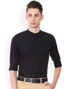 Allen Solly Men Black Slim Fit Solid Casual Shirt