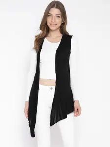 U.S. Polo Assn. Women Black Solid Shrug