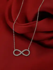 Carlton London Rhodium-Plated 925 Sterling Silver Collar Necklace