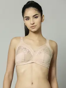 Marks & Spencer Beige Self Design Non-Wired Non Padded Everyday Bra T338020