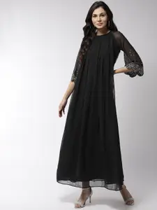 MISH Women Black Solid Maxi Dress