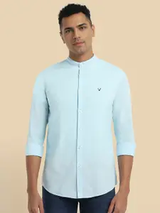 Allen Solly Men Blue Slim Fit Solid Casual Shirt