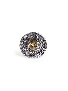 Silvermerc Designs Women Oxidised Silver-Plated Ring