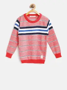 Octave Boys Red & White Striped Pullover