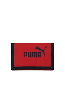 Puma Men Red Printed Three Fold Wallet