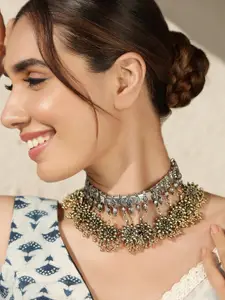 Rubans Oxidised Dual Toned Necklace